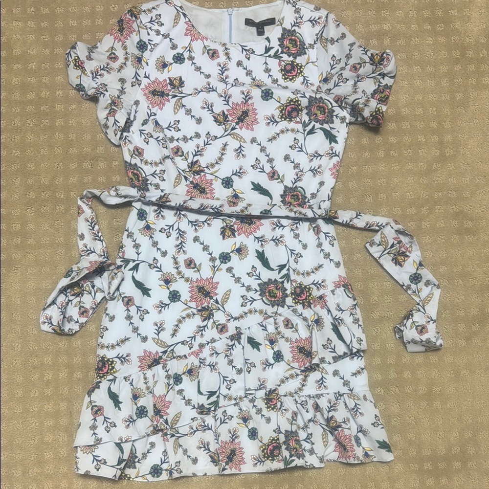 Banana Republic Floral Ruffle Dress with Belt